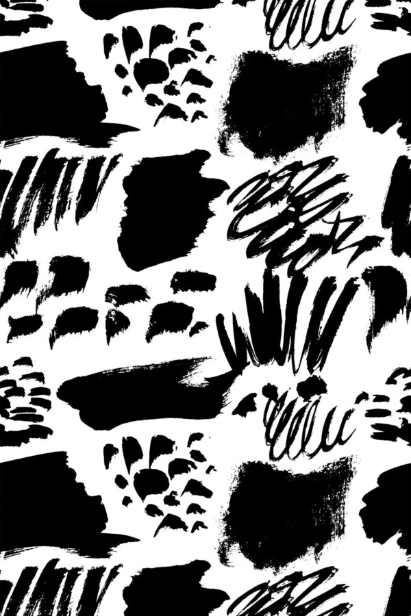 Edgy black and white self-adhesive wallpaper by Fancy Walls