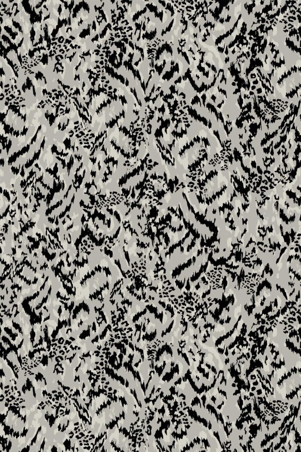 Greige leopard traditional wallpaper by Fancy Walls for eclectic interiors