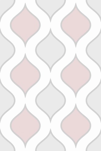 Pattern repeat of Ogee removable wallpaper design