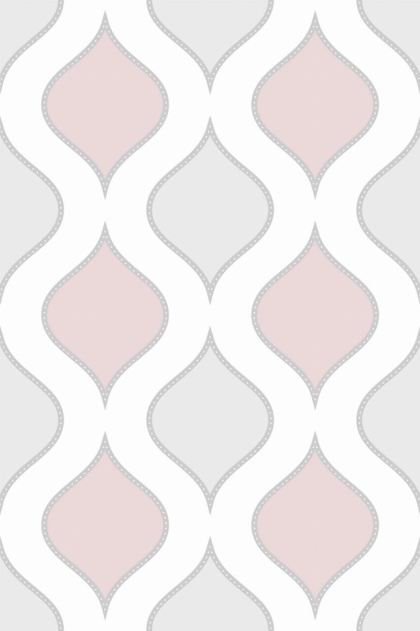 Pattern repeat of Ogee removable wallpaper design