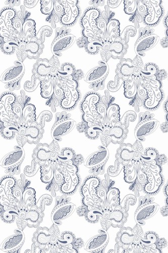 Pattern repeat of Paisley removable wallpaper design