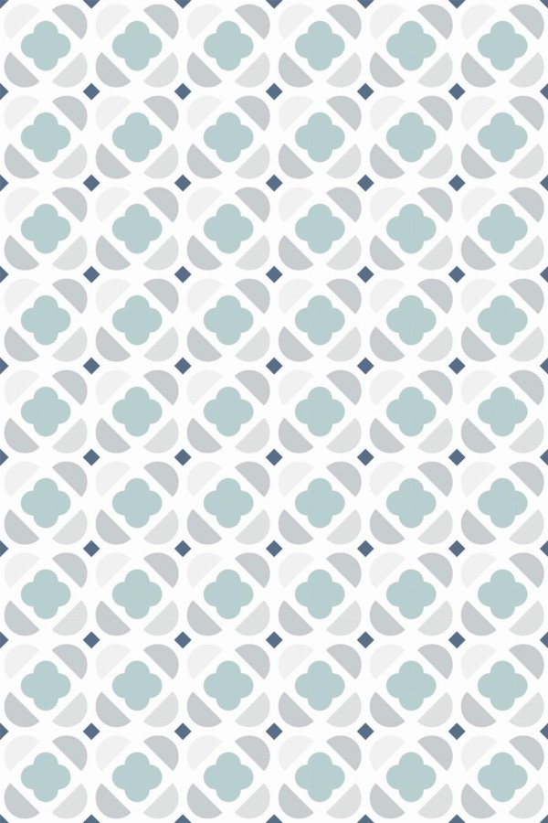 Pattern repeat of Pastel geometric ornament removable wallpaper design