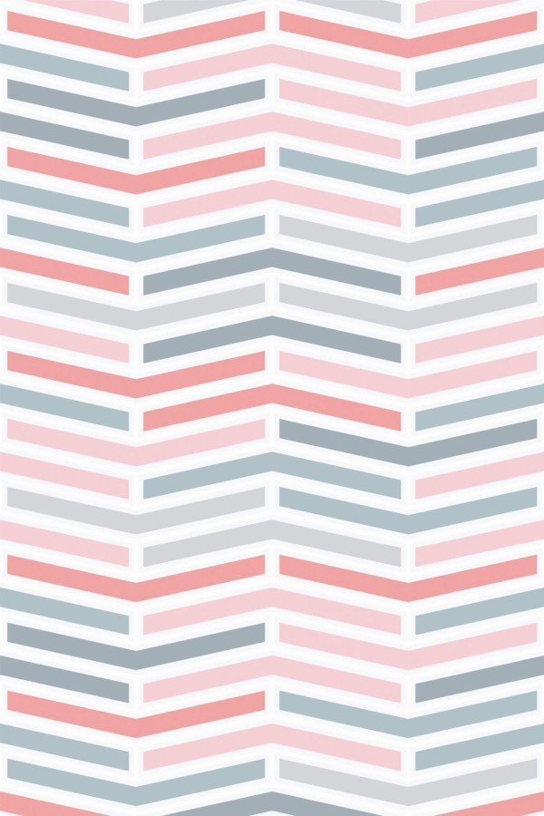 Pattern repeat of Pastel herringbone removable wallpaper design