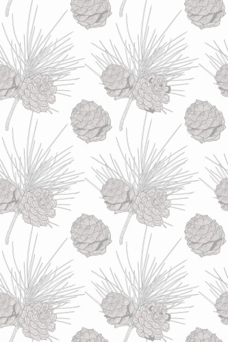 Pattern repeat of Pine cone removable wallpaper design