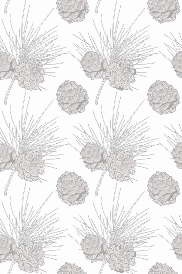 Pattern repeat of Pine cone removable wallpaper design