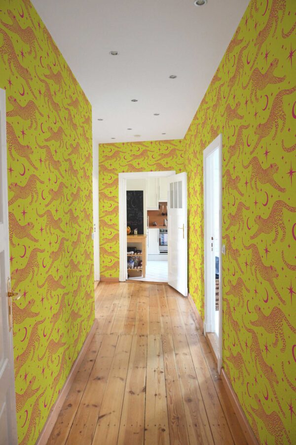 Fancy Walls bold cheetah star peel and stick wallpaper
