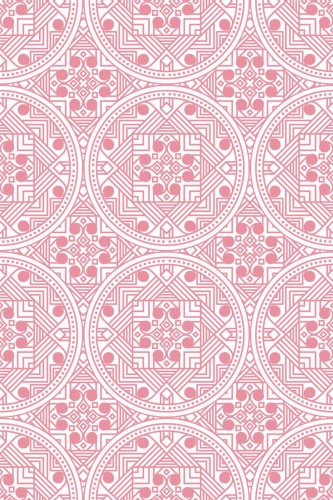 Pattern repeat of Pink geometric removable wallpaper design