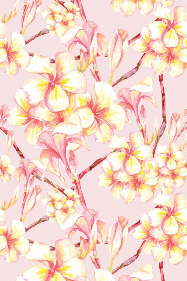 Traditional Wallpaper with Blush Garden Symphony Pattern from Fancy Walls