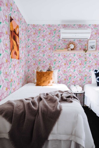 Fancy Walls self-adhesive wallpaper with watercolor peonies