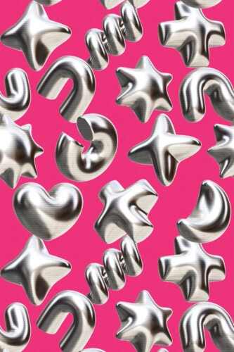 Peel and stick wallpaper in 3D silver design by Fancy Walls
