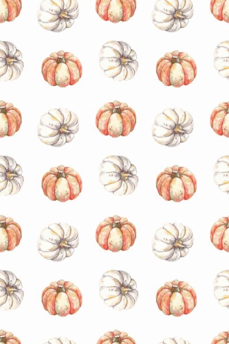 Pattern repeat of Pumpkin removable wallpaper design