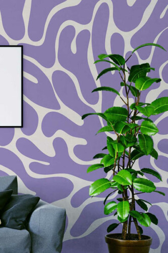 purple wall mural collection
