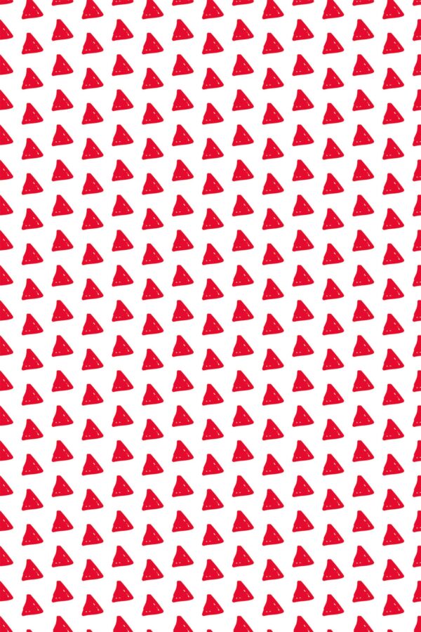Lighthearted red triangle self-adhesive wallpaper by Fancy Walls