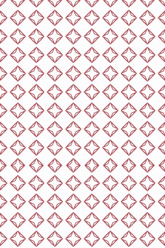 Pattern repeat of Red geometric diamond removable wallpaper design