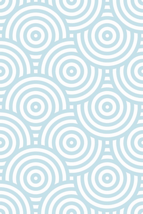 Pattern repeat of Retro circles removable wallpaper design