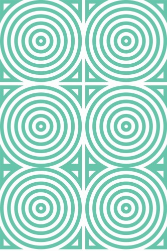 Pattern repeat of Seamless retro circles removable wallpaper design