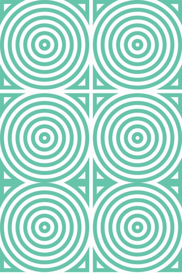 Pattern repeat of Seamless retro circles removable wallpaper design