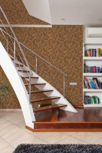 Removable copper leopard animal print wallpaper by Fancy Walls