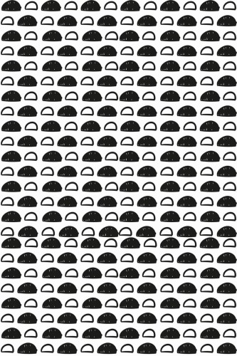 Pattern repeat of Semicircle removable wallpaper design