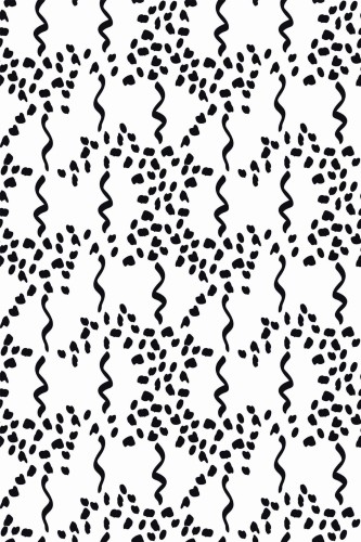Pattern repeat of Squiggle removable wallpaper design