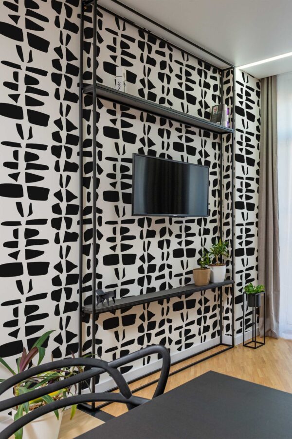 Fancy Walls removable wallpaper in abstract stone brush strokes