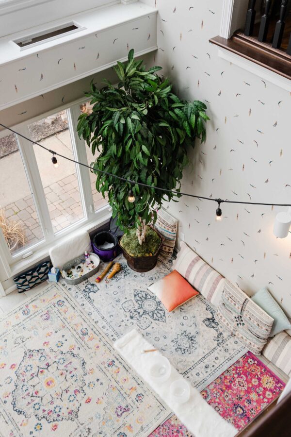 Fancy Walls self-adhesive wallpaper with serene swimming pattern