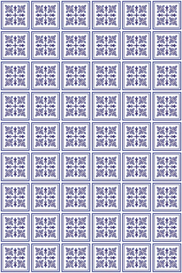 Pattern repeat of Tile effect removable wallpaper design