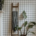 Scandinavian style living room decorated with Tile peel and stick wallpaper