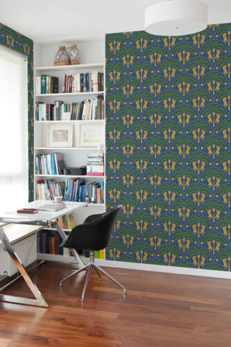 Made to order custom size tropical art deco wallpaper by fancy walls