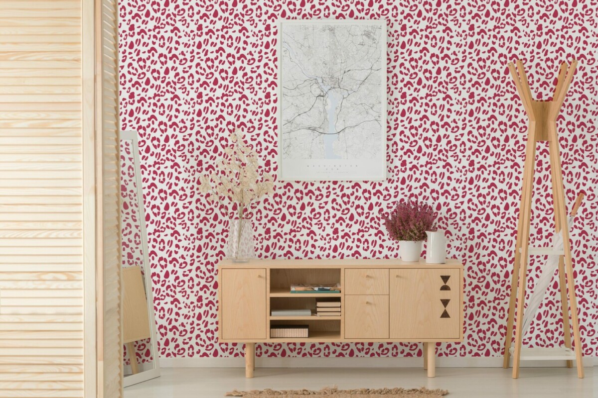 Vibrant and expressive Viva Magenta color peel and stick or non-pasted wallpaper collection. Fancy Walls stylish and trending self-adhesive or traditional PVC-free and eco-friendly wallpapers for walls