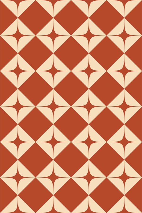 Fancy Walls traditional wallpaper with classic burnt orange look