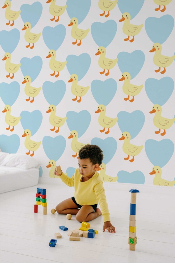 Cute ducklings peel and stick wallpaper by Fancy Walls