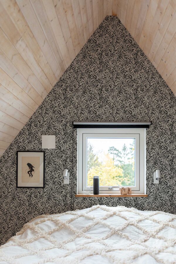 Removable greige leopard wallpaper in classic pattern by Fancy Walls