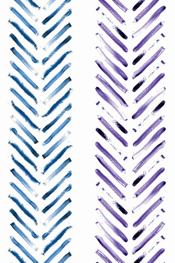 Pattern repeat of Watercolor herringbone removable wallpaper design