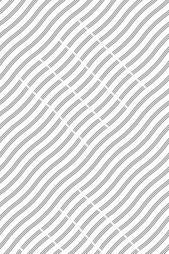 Pattern repeat of Wavy striped removable wallpaper design