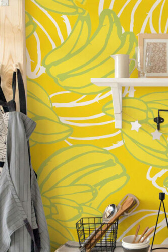 yellow wall mural collection