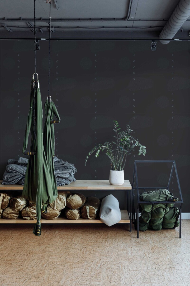 Focus Gym peel and stick wallpaper by Fancy Walls