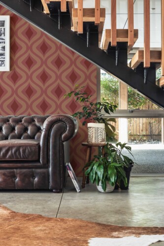 Copper Retro peel and stick wallpaper by Fancy Walls