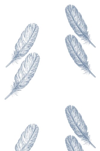 Fancy Walls removable wallpaper in airy blue feather design