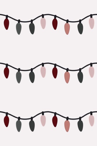 Fancy Walls peel and stick wallpaper with pastel Christmas lights pattern