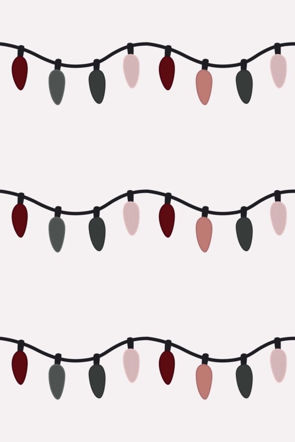 Fancy Walls peel and stick wallpaper with pastel Christmas lights pattern