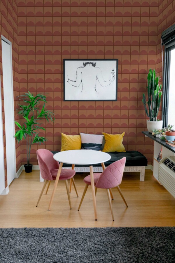 Fancy Walls modern copper wallpaper for walls in tile design
