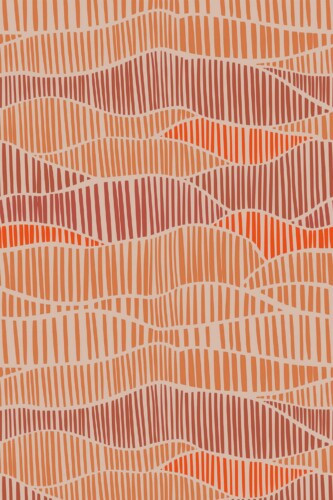Copper Line Art self-adhesive wallpaper design by Fancy Walls