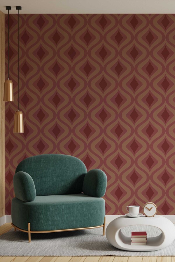 Fancy Walls self-adhesive wallpaper in retro copper pattern