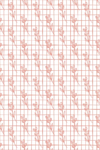 Fancy Walls traditional wallpaper in modern coral botanical layout