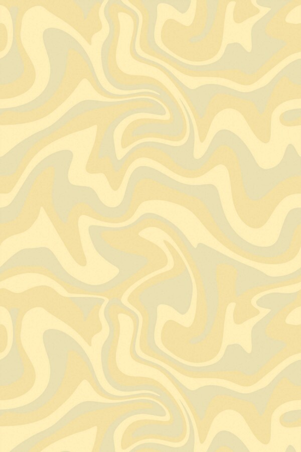 Sunny yellow retro removable wallpaper by Fancy Walls