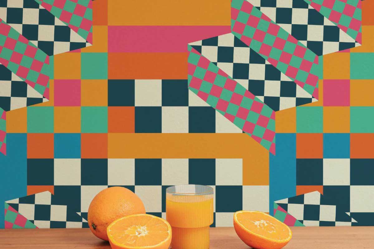 Eclectic Wallpaper for Dopamine Decorating. Fancy Walls peel and stick or non-pasted Groovy wallpaper for walls collection