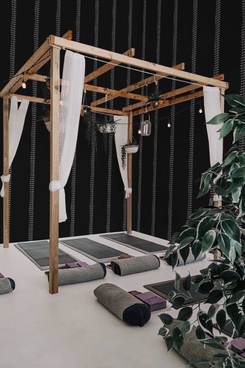 Gain Gym peel and stick wallpaper by Fancy Walls