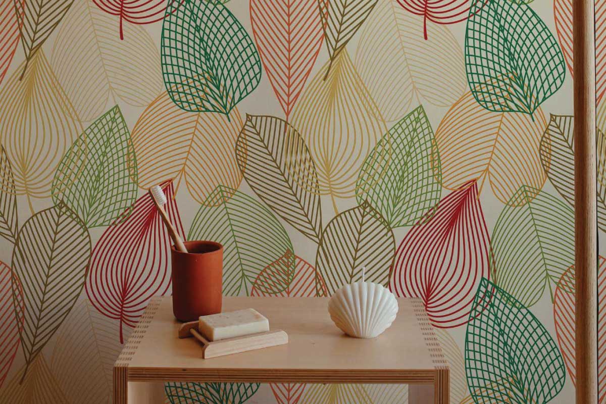 Accent walls fall / autumn self-adhesive removable or traditional non-pasted wallpapers for walls