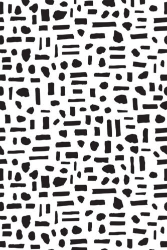 Fancy Walls peel and stick wallpaper with black and white dots and lines pattern
